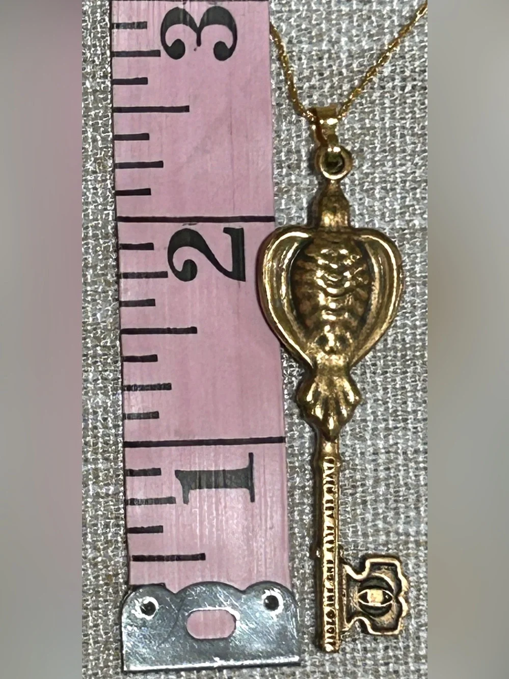 Alex and Ani Gold Cobra Key Pendant Necklace